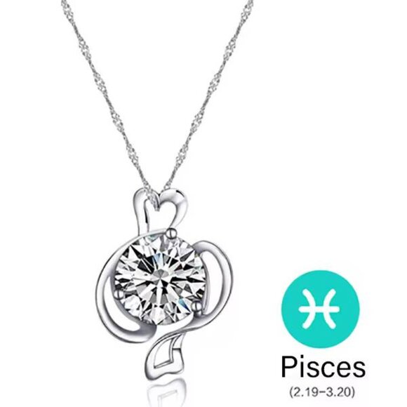 SunEE Jewelry - Certified 1.0 ct Moissanite Diamond Pisces Pendant NEW